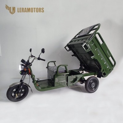 Elektrická nákladní tøíkolka Leramotors Cargo G1 1000W - Tuk Tuk Zelená 2 x baterie
