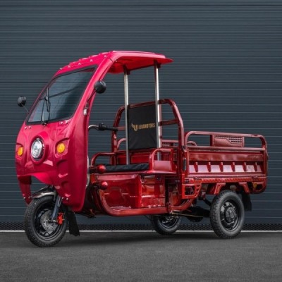 Elektrická nákladní tøíkolka s kabinou Leramotors Cargo G1 1000W - Tuk Tuk Èervená