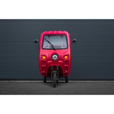 Elektrická nákladní tøíkolka s kabinou Leramotors Cargo G1 1000W - Tuk Tuk Èervená