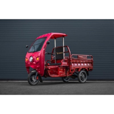 Elektrická nákladní tøíkolka s kabinou Leramotors Cargo G1 1000W - Tuk Tuk Èervená