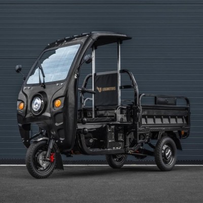 Elektrická nákladní tøíkolka s kabinou Leramotors Cargo G1 1000W - Tuk Tuk Èerná