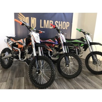 49 10 detska benzinova motorka pitbike leramotors shark 125ccm e start 4t 17 14 oranzova
