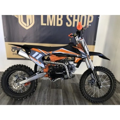 49 4 detska benzinova motorka pitbike leramotors shark 125ccm e start 4t 17 14 oranzova