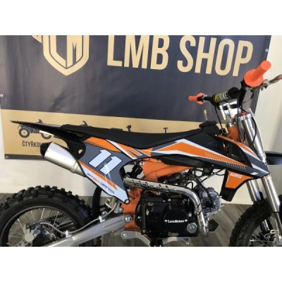 49 5 detska benzinova motorka pitbike leramotors shark 125ccm e start 4t 17 14 oranzova