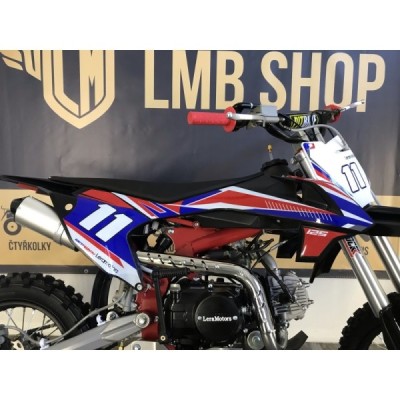 52 5 detska benzinova motorka pitbike leramotors shark 125ccm e start 4t 17 14 cervena